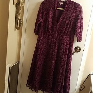 Kiyonna Purple Lace Dress